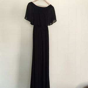 Show Me Your MuMu Hacienda Black Chiffon Maxi Dress sz S women